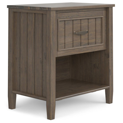 Lev 24"W Solid Wood Bedside Table with Drawer by Simpli Home