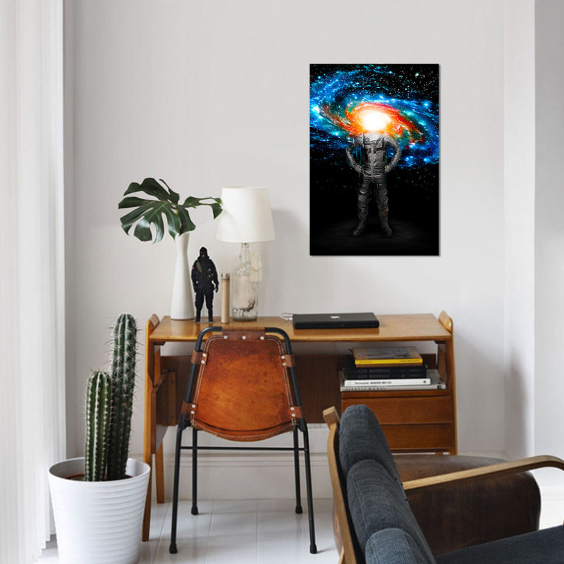 « mr. galaxy, color », reproduction d’impression sur toile, H 40 po x l 26 po x P 1,5 po, Pas de tapis, Toile tendue