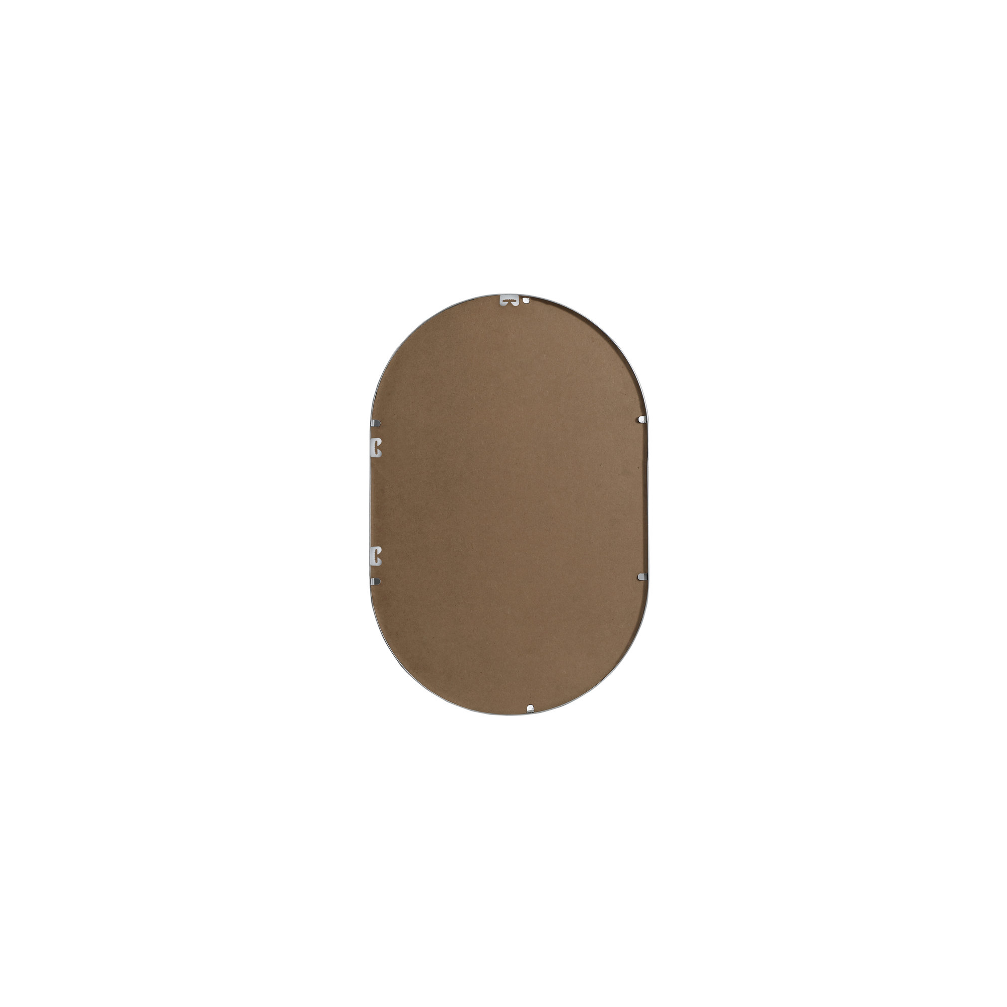 Sabine Metal Pill Wall Mirror, 30" x 20", Silver