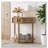 31.5-Inch Grooved Half-Moon Console Table