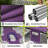 Purple Sunbathing Chair, 5-position Adjustable Outdoor Lounge Chair With Face Cavity, Arm Slots & Side Pocket, Foldable Beach Sun Chair With Carry Strap, Oxford Fabric, 264 Lbs Capacity-1858819766