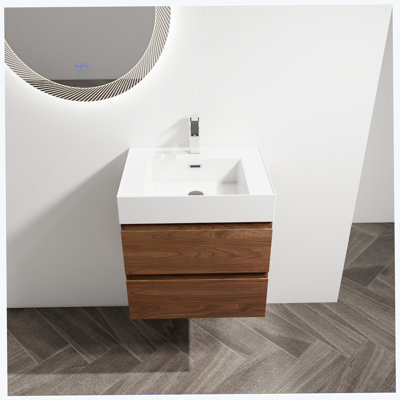 Hadeeqa 23.6'' Single Bathroom Vanity with Ceramic Top