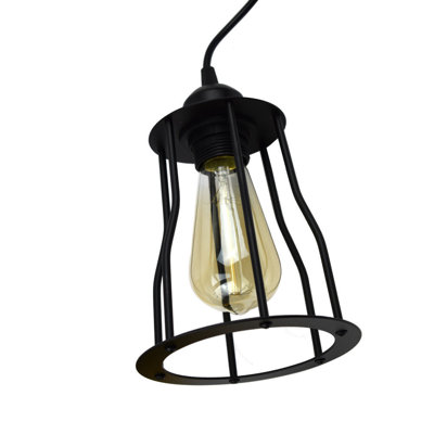 50.8cm H Metal Novelty Lamp Shade ( Uno ) in Black