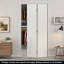 Porte de placard pliante en composite blanc texturé 20 po x 80 po x 3/4 po-138136758-138136771