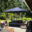 Grand parasol carré en porte-à-faux 10 pi avec base et rotation à 60 degrés-67120625