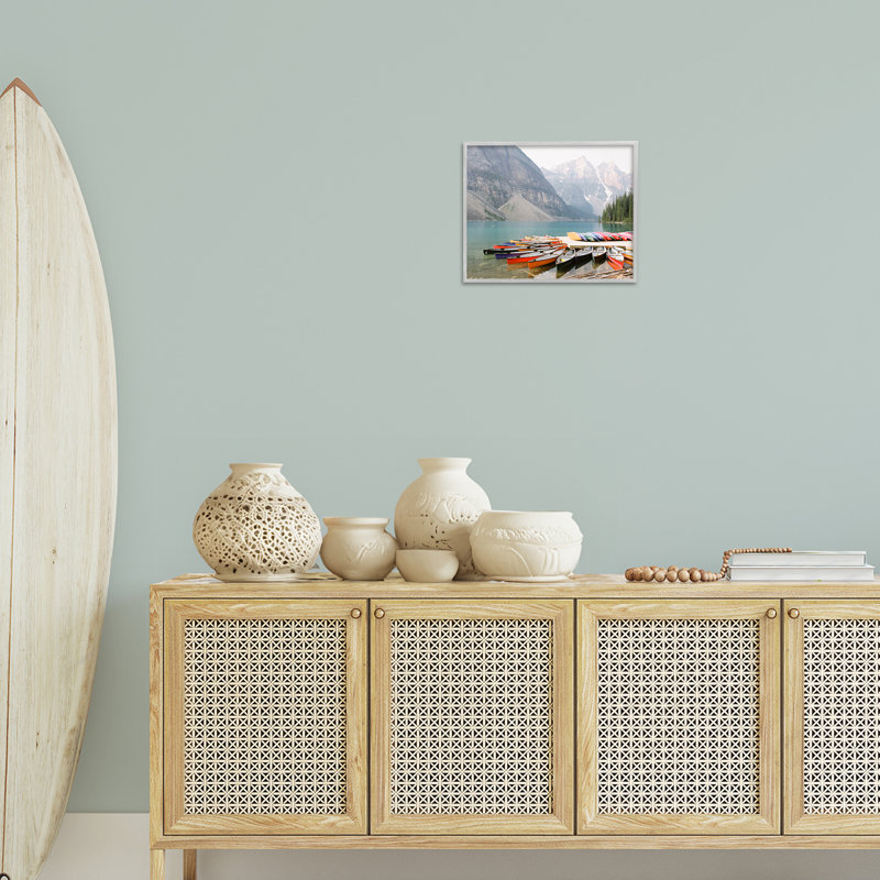 «Cliffside Canoe Dock», estampe numérique par Justine Milton, H 11 po x l 14 po, Estampe numérique Farmhouse