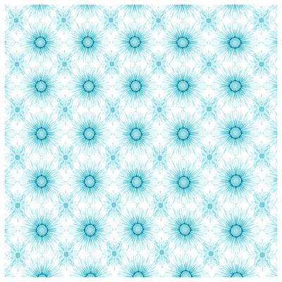 Édredon bleu à motif floral