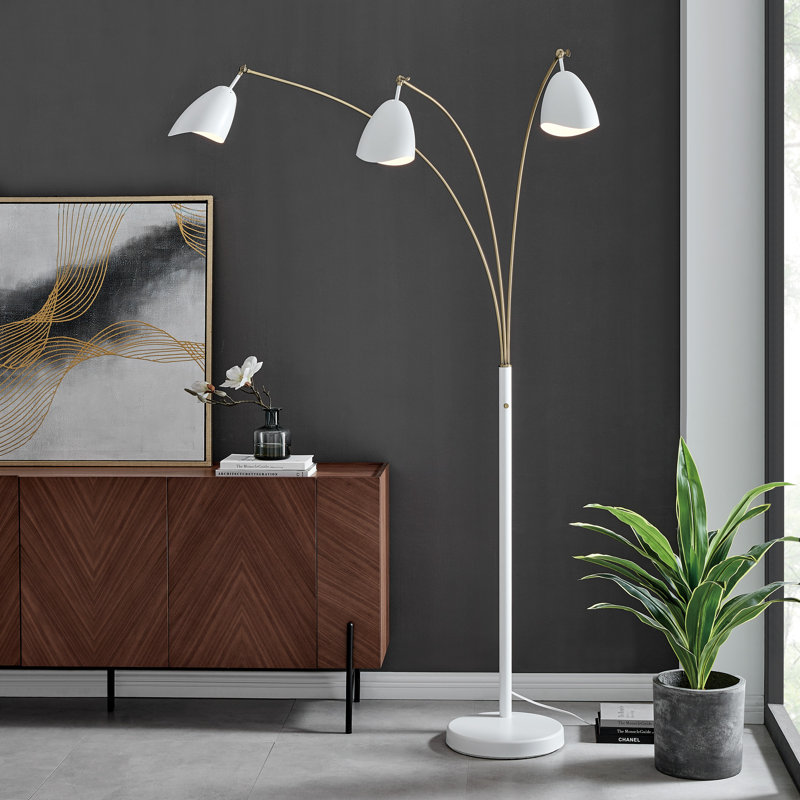 Spurrier 82'' Tree Floor Lamp, White, White
