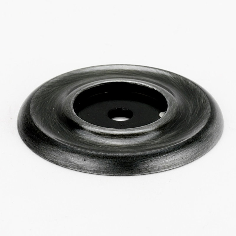 Traditional Modern & Contemporary Knob Backplate, Polished Antique,  1.25'' H X 1.25'' W X 0.19'' D