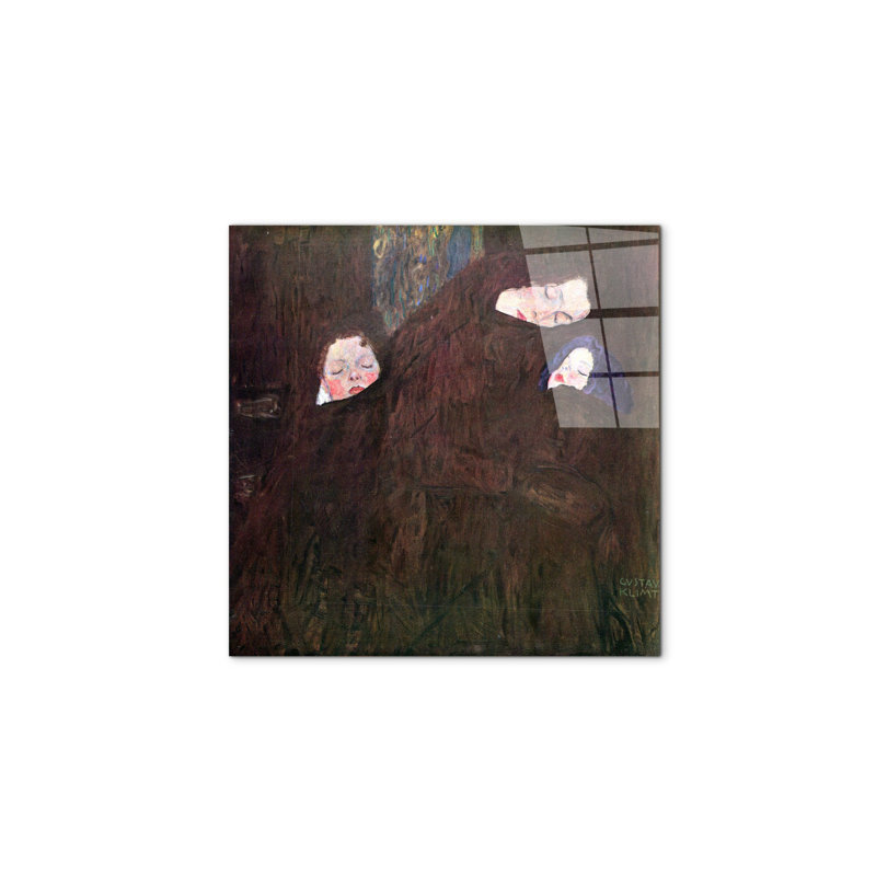 Mother with Children by Klimt Gustav 58x58 Cm Frameless Panel Lightweight Ready to Hang, CrystalArt