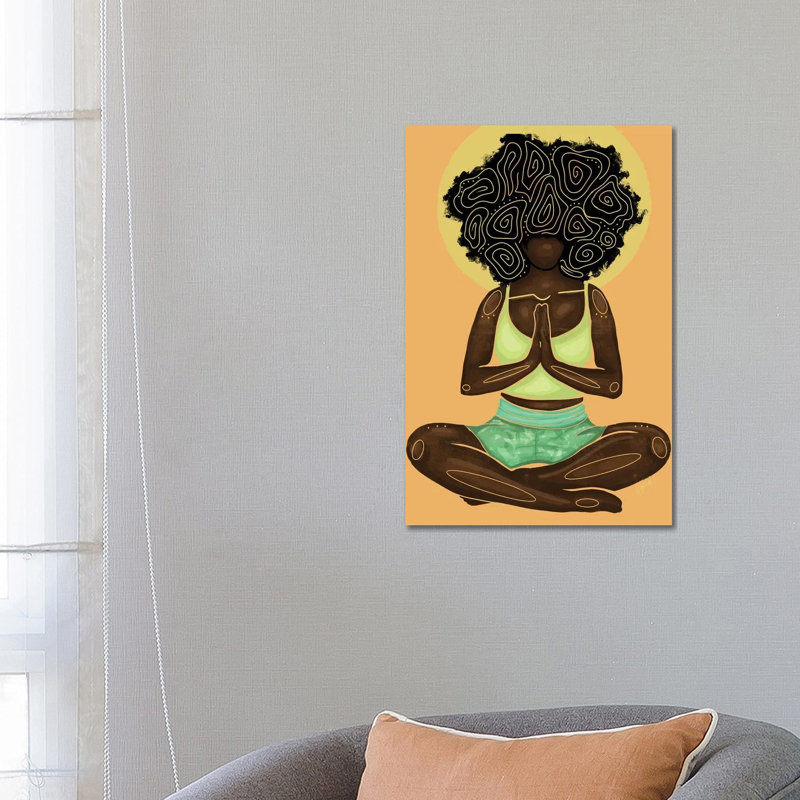 Meditation by Colored Afros Art - Wrapped Canvas Print, 66.04 cm H x 45.72 cm W x 3.175 cm D
