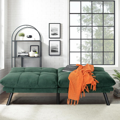 67” Velvet Futon Sofa Bed