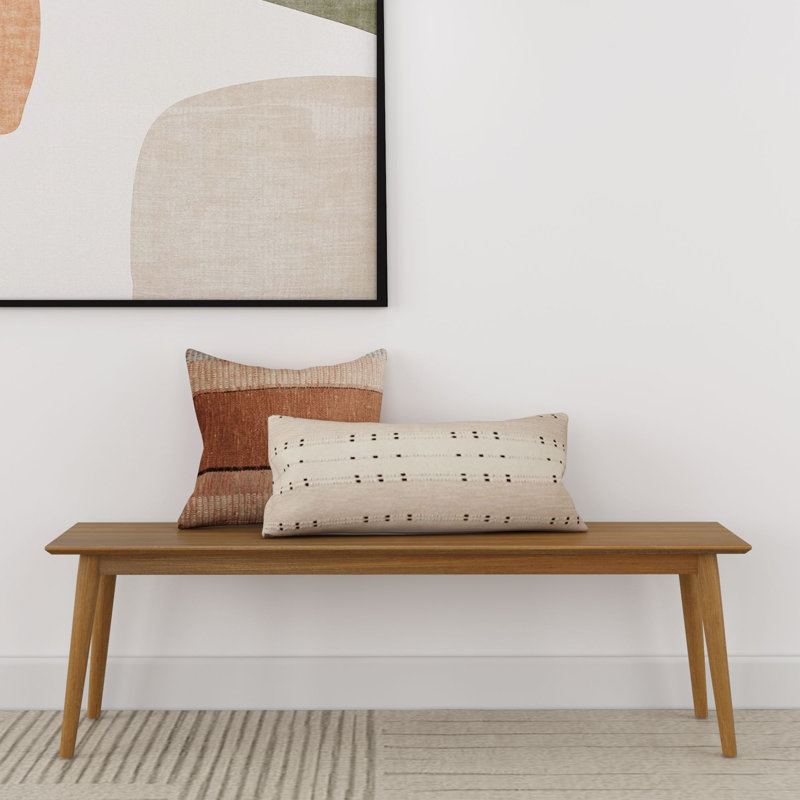 Banc en bois massif 58,75 po Leaford, Pécan