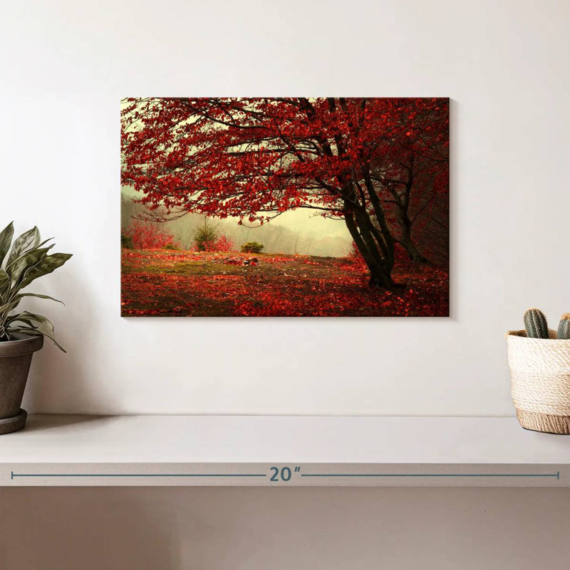 Harnek Red Tree Autumn, 8" H x 12" W