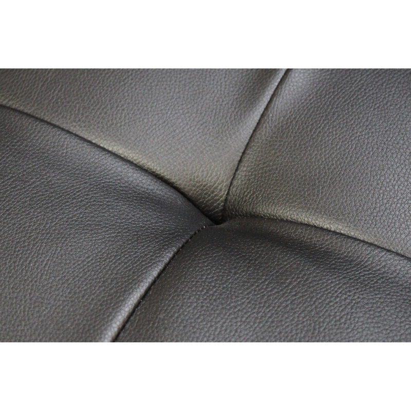 Tissu noir avec lumières à DEL, chargeurs, console de rangement, porte-gobelets et coussins élégants, siège magnifique de l 85 po