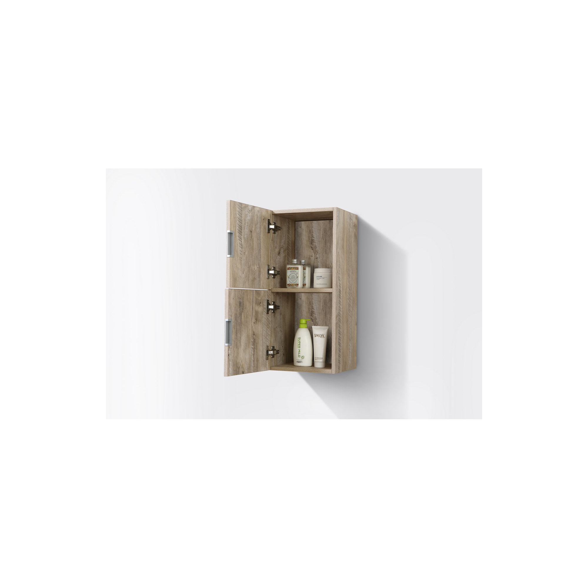 Royetta Linen Cabinet, Nature Wood