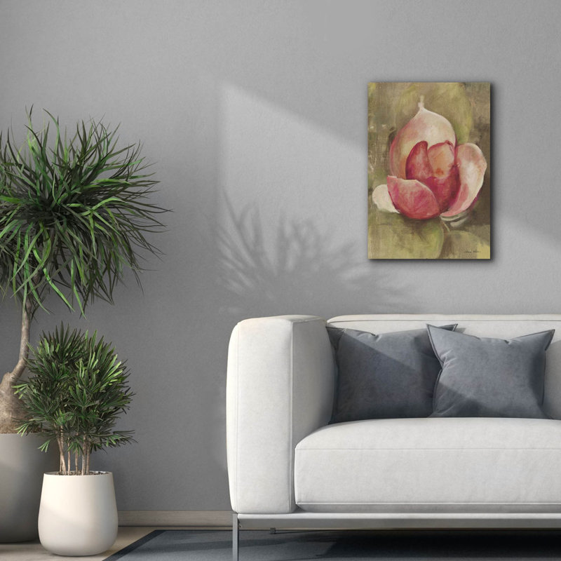 «Pink Blossom» par Cheri Blum, art mural sur toile, H 26 po x l 18 po x P 0,75 po