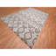 Tapis géométrique noué à la main rose en laine et en soie 10 pi x 14 pi 2 po F48F7503202C4A1A83607B7E35FF7906