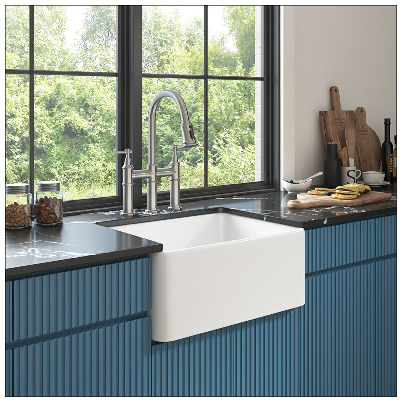 Farmhouse/Apron Front White Ceramic Kitchen Sink