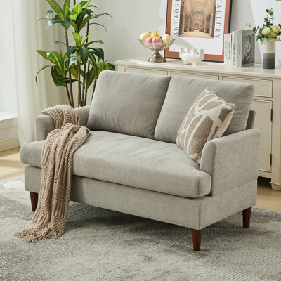 54.7" W Upholstered Chenille Small Apartment Loveseat