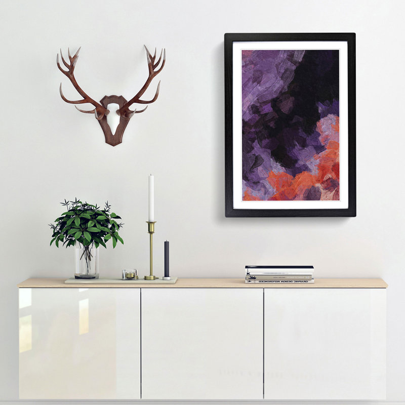 Curiosity in Abstract - Picture Frame Graphic Art Print, 36cm H x 27cm W x 2cm D, Black Framed
