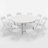 11-Piece Fold-In-Half Card Table – Kitchen, Wedding Event Set-111836001-111836000
