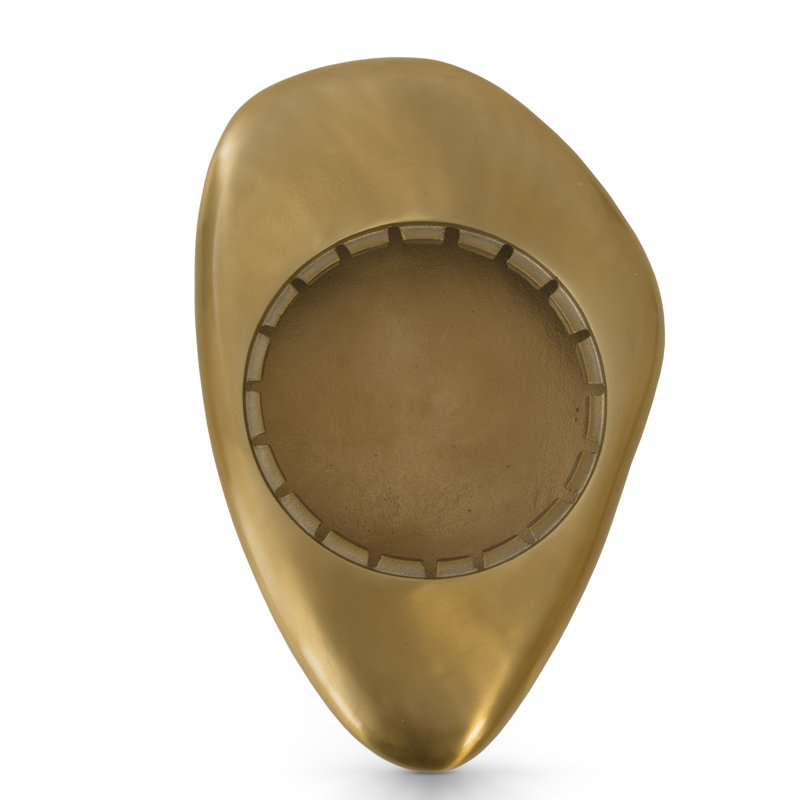 River Stone Wall Décor, Gold, 12" H x 16" W x 22" D