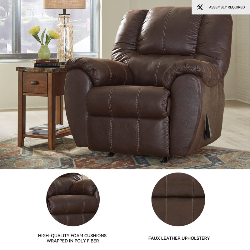 Fauteuil inclinable manuel standard 41 po Pinard, Mélange de polyester couleur noyer