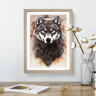 XV1022-5275X Wolf Painting No.1 - Single Picture Frame Print