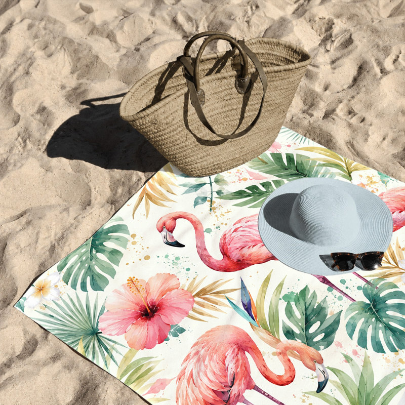 1 serviette de plage Flamingo Vibrant