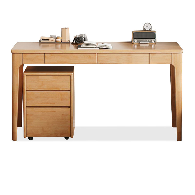 Bureaux rectangulaires en bois massif, Burlywood, H 29,53 po x l 47,24 po x P 23,62 po