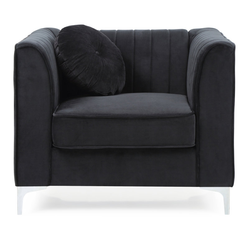 Fauteuil incliné noir élégant Sleek, Noir