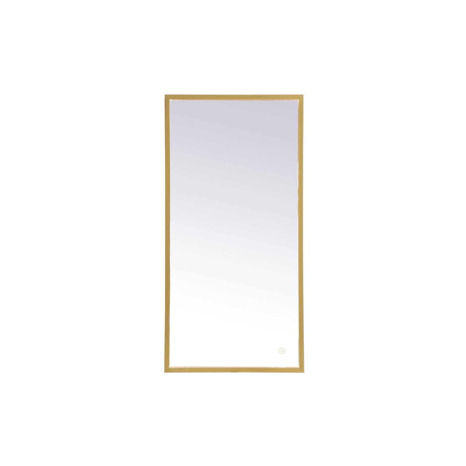 Piche Aluminum Mirror, Brass, 18" x 36"