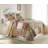 Beige/Red Cotton Reversible Quilt Set-845406716