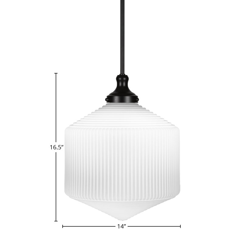 Luminaire suspendu 1 lumière Carina, Noir mat