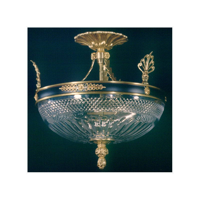 Crayton Semi Flush Mount, French Gold