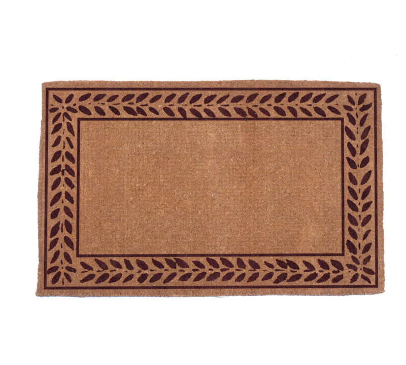 Paillasson d'extérieur personnalisable Cledis, H 30 po x l 18 po x P 1 po, Brun, Oui
