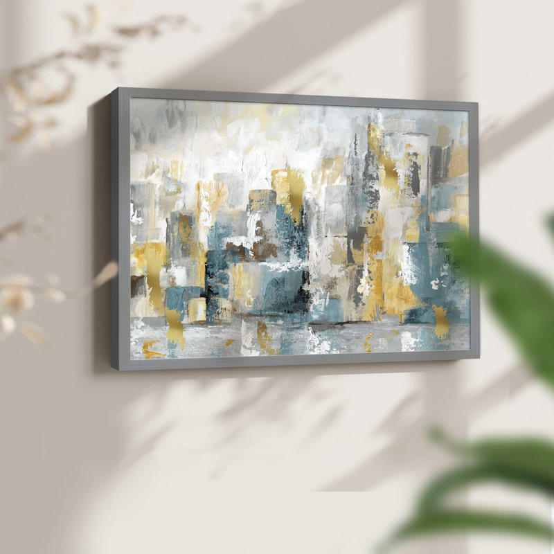City Views I -Framed Print - Restickable, 8" H x 10" W, Gray