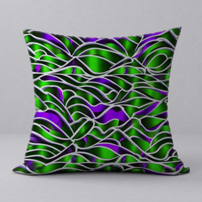 Abstract Reversible Throw Pillow