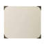 Table d'appoint carrée blanche Kd, coins en métal, plateau en bois, base en X, barre transversale, tiroir de H 15 po x 9 po, plateau coulissant, support en forme de barre transversale, 15 po x 9 po x 3 po