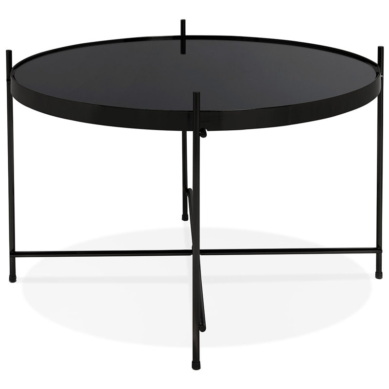 Caruthersville Four Leg Coffee Table, Black, H40 x L63 x W63cm