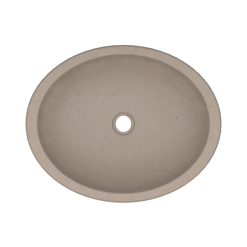 Tolosa Stone Handmade Oval Drop-in Bathroom Sink, Earth