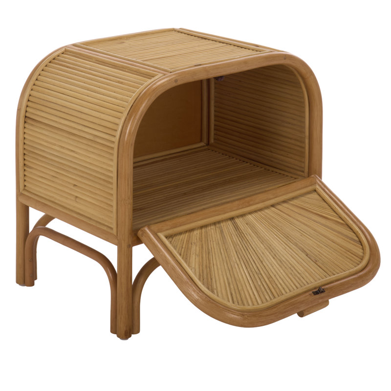 Table de chevet en rotin Rehanne