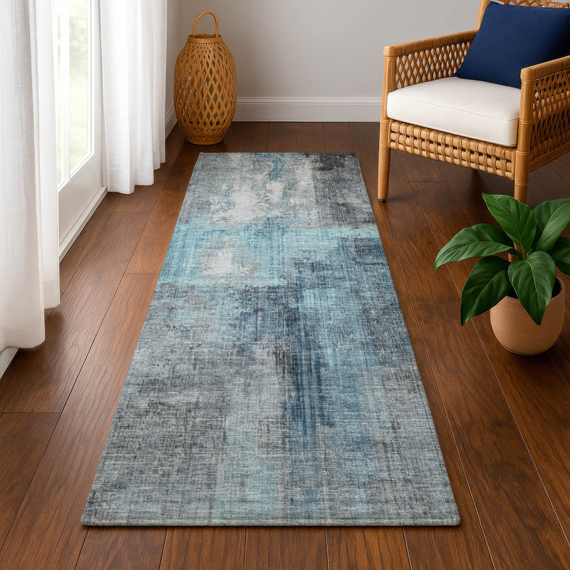 Premium Machine Washable Bucz AMF1759 Modern Rug, Runner 2'3" x 7'6"