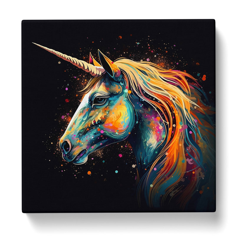 Unicorn - Wrapped Canvas, 50cm H x 50cm W x 3cm D