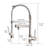 Single Handle Pull Down Kitchen Faucet In Brushed Nickel, 360-Degree Rotation, Stable Structure Commercial With Spray, Rotation Option-934848012