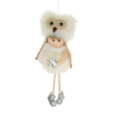 6'' Handmade Fabric People Hanging Figurine Ornament