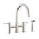 Double Handle Bridge Kitchen Faucet With Side Spray