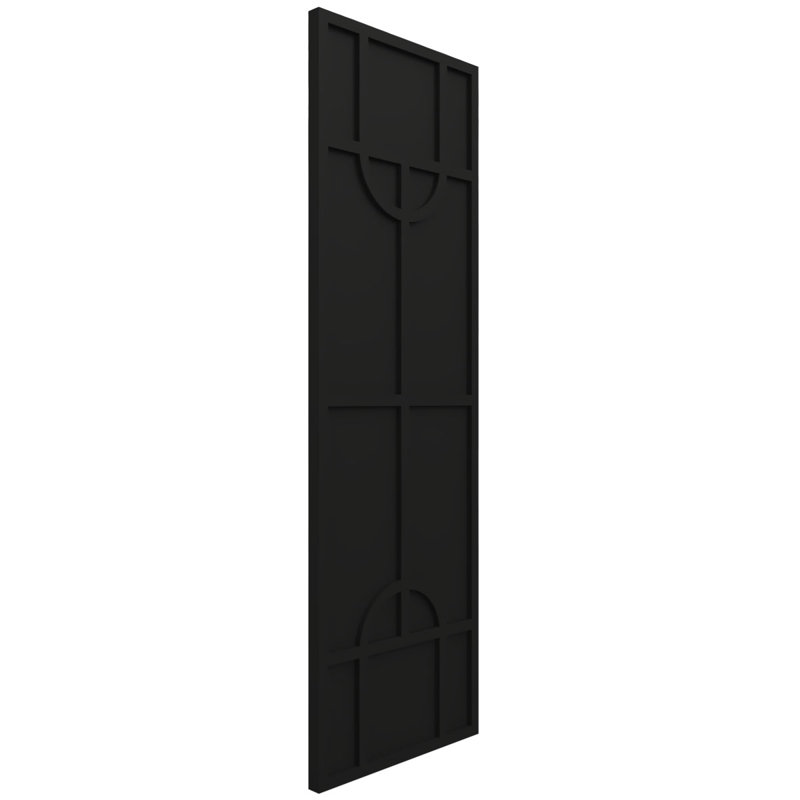 Volets de style moderne nordique EnduraCore Composite, L 12 po, H 75 po, Noir