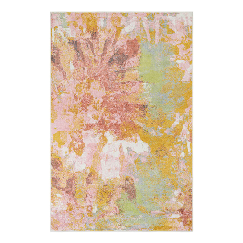 Unique Loom Flower Whimsy Kids Rug, Rectangle 5'3" x 8'